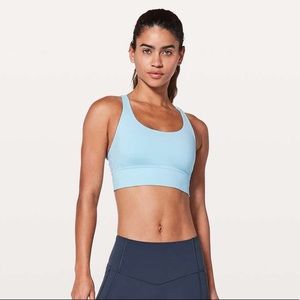 Lululemon Energy Sports Bra Long Line in Blue Glow